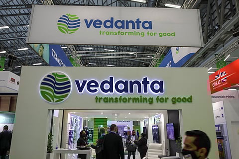 The Vedanta Resources Ltd. booth on the opening day of the Investing in African Mining Indaba in Cape Town, South Africa, on Monday, May 9, 2022.