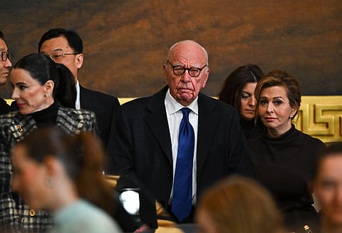 Rupert Murdoch, chairman emeritus of Fox Corp., during the 60th presidential inauguration in the rotunda of the US Capitol in Washington, DC, US, on Monday, Jan. 20, 2025.