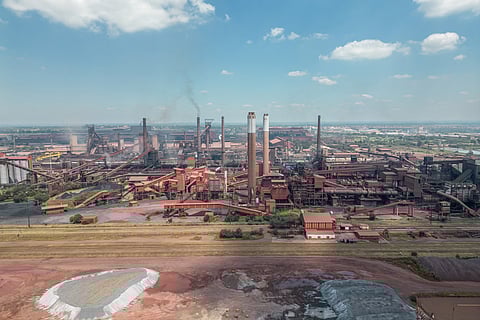 An ArcelorMittal steel mill in Vanderbijlpark, South Africa