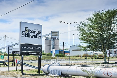 Signage directs visitors to the K4 concentrator at the Sibanye-Stillwater Ltd. Marikana platinum mine in Rustenburg, South Africa, on Tuesday, March 12, 2024.