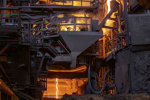 An ArcelorMittal furnace in South Africa