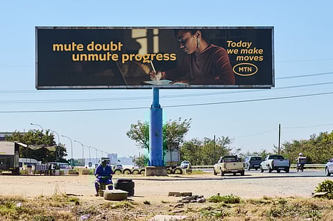An MTN Group Ltd billboard in Johannesburg, South Africa.