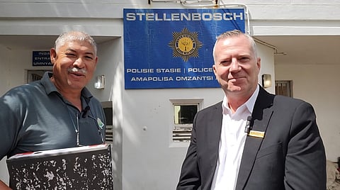 Leon Lourens (left) and councillor Karl Bodin