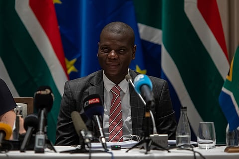 Ronald Lamola, South Africa's international relations minister, during the 16th EU-South Africa Ministerial Political Dialogue in Cape Town, South Africa, on Wednesday, Feb. 19, 2025.