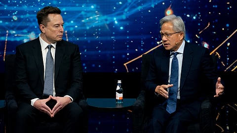 A new threat: Musk with Nvidia CEO Jensen Huang