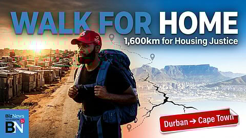 KZN architect walks from DBN to CTN to fund AI fix for SA’s 2.5 million housing backlog