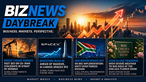 BN Daybreak - Mon 1 June 2026: Oil Climbs; SpaceX IPO frenzy; BEE critiques; Chelsea Flower Show Gold