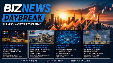BN Daybreak: SA rare earth breakthrough; Three politicians killed; Chip stocks tumble