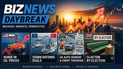 BN Daybreak: US strikes on Iran lift oil; NATO deals, SA auto subsidy; Farage quits