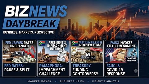 BN Daybreak: Ramaphosa interdict bid; Fed holds rates; Fauci's Fifth Amendment; Zambian kwacha