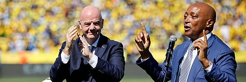 Fifa president Gianni Infantino (left) and Caf president Patrice Motsepe.