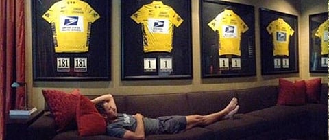 Lance Armstrong in pensive mood