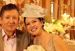 Douw Steyn and his wife Carolyn who were married in February last year at a ceremony attended by just 36, including Madiba's widow Graca Machel.