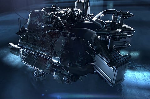 Merc reveal the next-gen AMG V8 powerplant