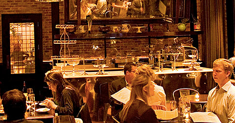 Locanda Verde in New York's Tribeca district - informal quality, just the way Branson likes it.