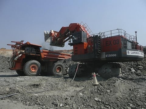 A truck is loaded with rocks at an Equinox copper mine in Lumwana, Zambia, in this undated handout obtained by Reuters on April 4, 2011. REUTERS/Equinox-Tim Lofthouse/Handout
