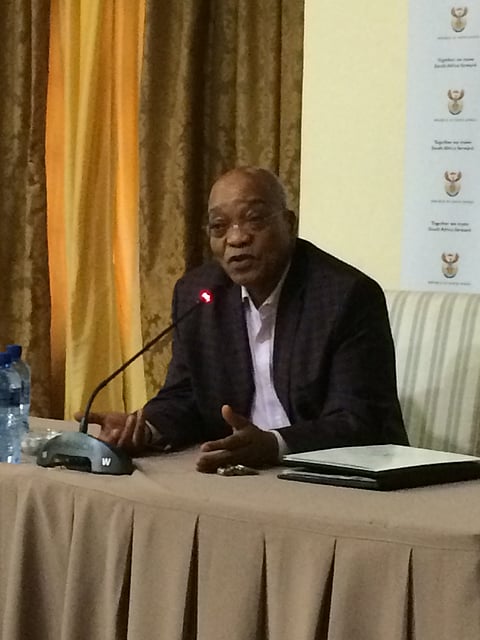 SA President Jacob Zuma - addressing editors at The Presidential Guesthouse