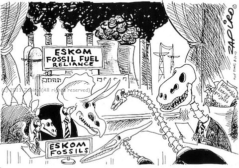 A classic on the subject of fossil fuels from Zapiro SA's top cartoonist. More at Zapiro.com