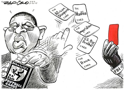 How Zapiro sees SA's Sports Minister who only opens his mouth to change feet. More at Zapiro.com