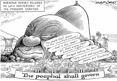 How SA's top cartoonist Zapiro viewed the Marikana report