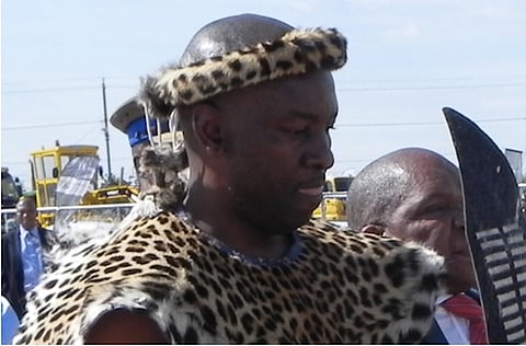 South Africa's youthful new Minister of Mines, Mosebenzi Zwane. Like his boss, President Jacob Zuma, he has a penchant for tradition, including wearing leopard skins.