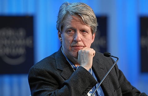 DAVOS/SWITZERLAND, 28JAN12 - Robert J. Shiller, Arthur M. Okun Professor of Economics, Yale University, USA is captured during the session 'Pundits, Professors and their Predictions' at the Annual Meeting 2012 of the World Economic Forum at the congress centre in Davos, Switzerland, January 28, 2012.
Copyright by World Economic Forum
swiss-image.ch/Photo by Moritz Hager