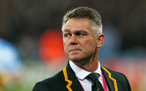 Rugby Union - South Africa v Argentina - IRB Rugby World Cup 2015 Third/Fourth Place Bronze Final Play-Off - Olympic Stadium, London, England - 30/10/15
South Africa's head coach Heyneke Meyer
Action Images via Reuters / Peter Cziborra
Livepic