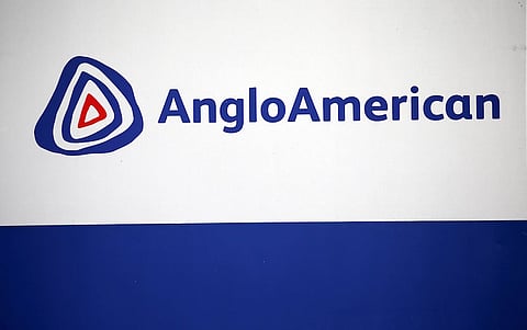 The Anglo American logo is seen in Rusternburg. REUTERS/Siphiwe Sibeko
