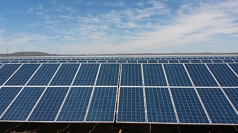 Rows and rows of solar panels. PiA solar laid its 1 millionth panel in Africa at it's De Aar plant on December 3, 2015.