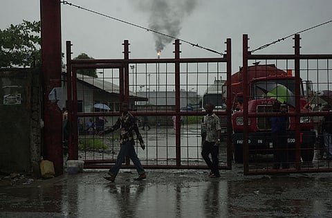 A Nigerian oil refinery in Port Harcourt.