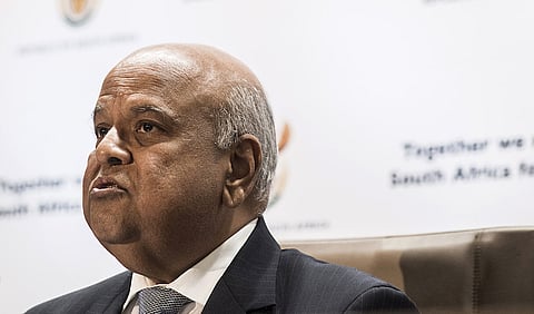 Pravin Gordhan, South Africa's new finance minister, speaks during a media briefing in Pretoria, South Africa, on Monday, Dec. 14, 2015. South Africa's government was left trying to shore up credibility after President Jacob Zuma's debacle over who should run the finance ministry called into question his ability to oversee the economy. Photographer: Waldo Swiegers/Bloomberg