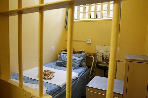 View of the prison cell occupied before the release on parole by Oscar Pistorius at the Kgosi Mampuru II Correctional Centre in Pretoria, December 1, 2015. REUTERS/Sydney Seshibedi TPX IMAGES OF THE DAY