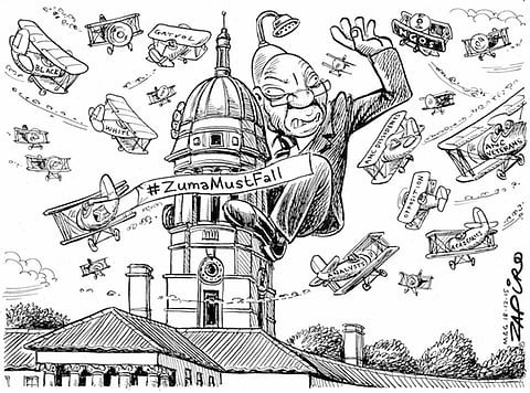 How SA's top cartoonist Zapiro interprets #Zumamustfall. More of his work is at zapiro.org