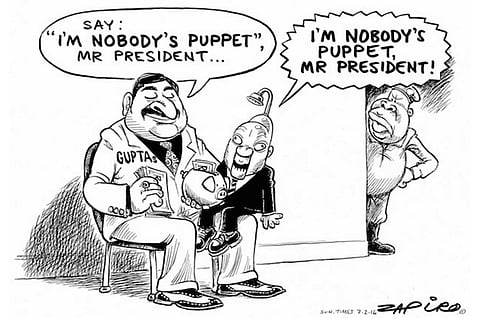 "I'm nobody's puppet". Some more magic from Zapiro.com.