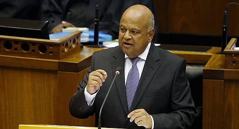 South Africa's Finance Minister Pravin Gordhan delivers his 2016 budget address to the parliament in Cape Town, February 24, 2016. REUTERS/Mike Hutchings