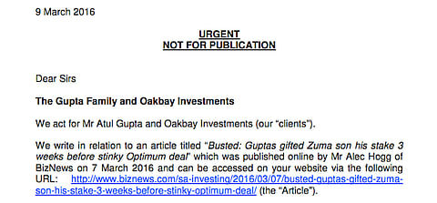 Guptas threaten legal action against Biznews over Bloomberg story