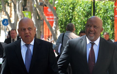 Minister of Finance Pravin Gordhan and his Deputy Minister Mcebisi Jonas going into Parliament to deliver the National Budget speech in Parliament, Cape Town. 24/02/2016 Kopano Tlape GCIS