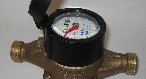 A standard water meter.