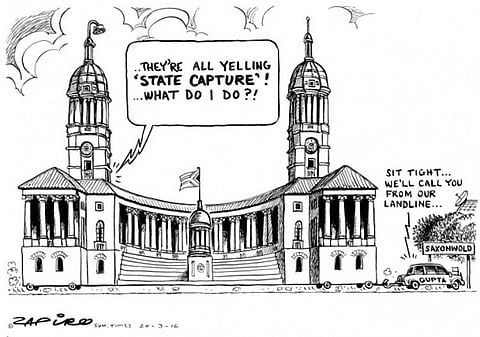Zapiro's latest take on State Capture. More magic available at zapiro.com