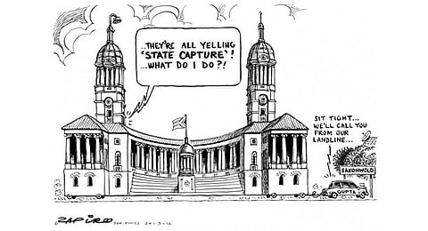 Zapiro's latest take on State Capture. More magic available at zapiro.com