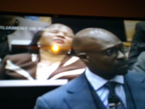 Can you name Parliament's Sleeping Beauty - hard at work on taxpayer time? Pic: Carol Minshall