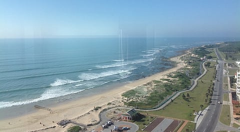 The view from the room President Jacob Zuma slept in. pic: Deon Gouws