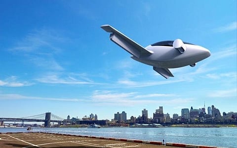 Lilium Aviation's electric plane, which takes off vertically. Image: Lilium Aviation