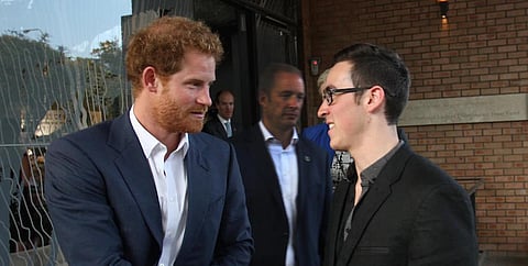 Nadav Ossendryver, the 19 year old graduate of Yeshiva College tipped for greatness - here with England's Prince Harry. He is the youngest member of the Forbes list of 30 Africans under 30.