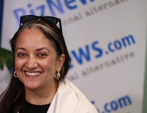 Ferial Haffajee in the old Biznews studios.
