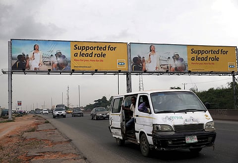 A billboard advertising MTN telecommunication company is seen along a road in Lagos November 16, 2015. REUTERS/Akintunde Akinleye/File Photo