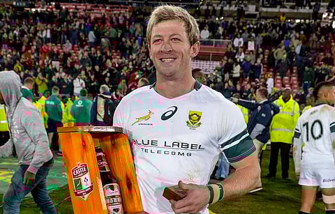 Debutant Springbok winger Ruan Combrinck picked up the man of the match award in the second test against Ireland. Pic: twitter @SuperSportTV