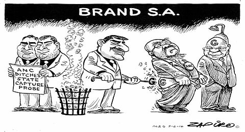 More Zapiro magic as the SACP slams the ANC's closure of 'state capture' investigation. www.zapiro.com