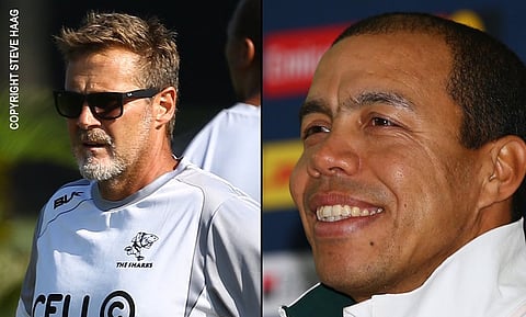 New Sharks duo Robert Du Preez and Ricardo Loubscher. Pic: Twitter @TheSharksZA