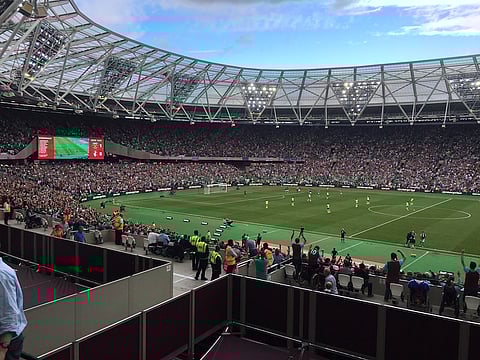 West Ham beat Bournemouth 1-0 in their debut English Premier League game at the Boleyn ground, London. Pic: Alec Hogg.